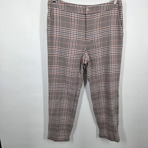 Anthropologie Malcolm Plaid Tappered Academia Preppy Career Trousers Pants 12
